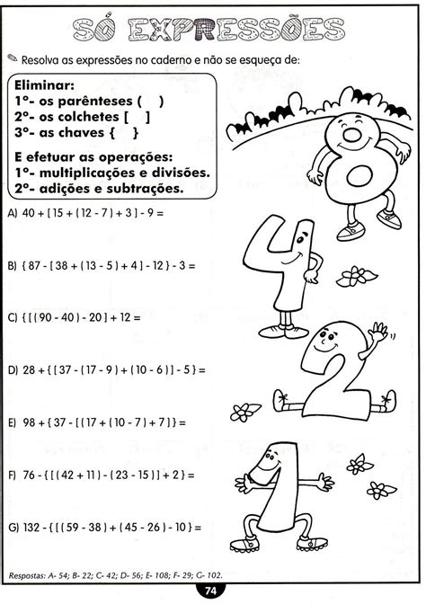 expressões numéricas em pdf